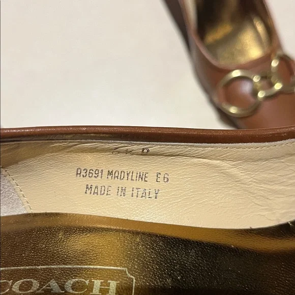 Coach Madyline Made in Italy- brown leather shoes- great condition - size 6,5 - Picture 5 of 16